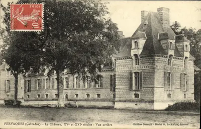 Fervaques (Calvados) - O Castelo, séculos XV e XVI - Vista posterior - Edição Dornert, Cliché G. Le Maître, Lisieux