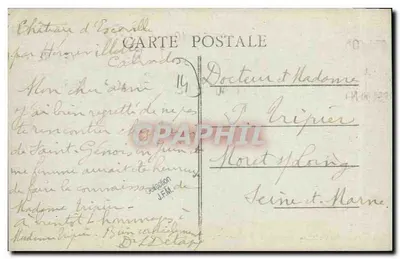 Escoville — Zamek (Strona zachodnia) — Wydawca nieznany — Rewers
