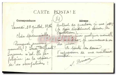 Englesqueville-la-Percée — Wejście do Zamek — Wydawca A+D 660 — Rewers