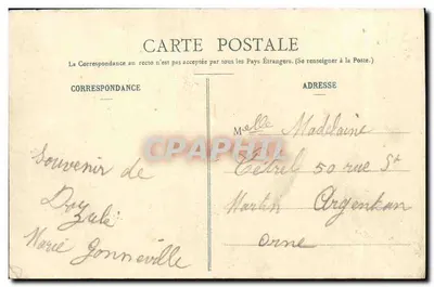 Dozulé - O Faubourg, estrada de Rouen — C. Lepley, Impressor, em Dozulé (Calvados) - Cliché Ozange — Verso
