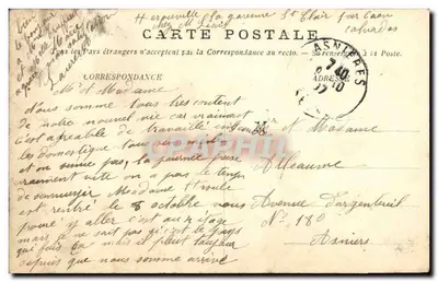 Stara pocztówka Caen Ogólny widok Cote sud — Rewers