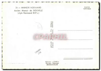 Antigo Château de Douville — estilo Normando séc. XVI — Éditions Gaby — Verso