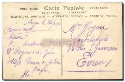 Estação de Mézidon (Calvados) — trem a vapor saindo — editor A.G., n°292 — Verso