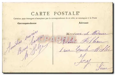 Grandcamp-les-Bains (Calvados) — Llegada de las barcas de pesca — B. E. PARIS n°25 — Reverso