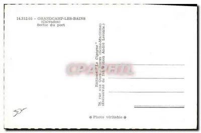 Salida del puerto — Grandcamp-les-Bains — Ediciones La Cigogne — Reverso