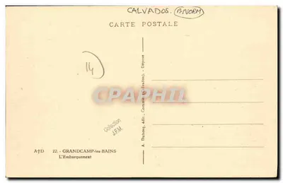 Grandcamp-les-Bains — El Embarque — A. Duboq, editor — Reverso