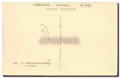 Grandcamp-les-Bains — O Carénage — A. Dubosq, edit., Grandcamp-les-Bains — Verso