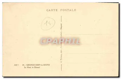 O Porto do Chenal — Grandcamp-les-Bains — A. Dubaon, editor — Verso