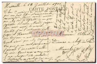 पुराना पोस्टकार्ड ग्रैंडकैंप लेस बैंस राज डी मेरे 28 अक्टूबर 1909 एम चेरॉन डैमेज के देखते हुए टॉप — पीछे
