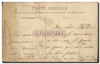 Grandcamp-les-Bains — La Poissonnerie et le Perré — A+F.D. n°4 — Verso