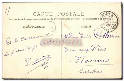 Falaise — Guibray — Plein Koningin-Mathilde — C. Jeanne, uitgever-fotograaf Falaise — Achterkant
