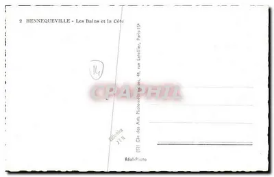 Hennequeville — Os Banhos e a Costa — Réal-Photo, Paris — Verso