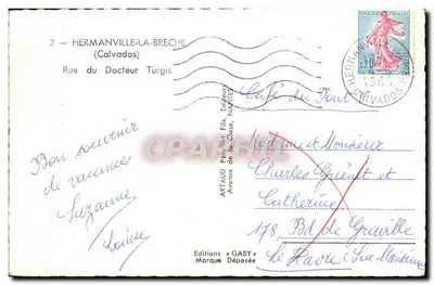 Hermanville-la-Breche — Hotel Restaurant de la Breche — Artaud & Fils, Nantes — Achterkant