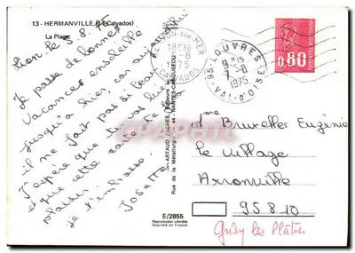 Le Vag — Plaża Hermannville — Artaud Frères, wydawca — Rewers