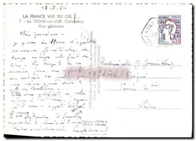 O HOMME-sur-MER (Calvados) — Vista geral — Edições GABY — Verso