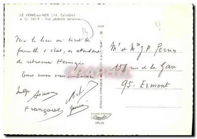 Le Homme-sur-Mer — ogólny widok z powietrza — Combier Imprimeur Maton — Rewers