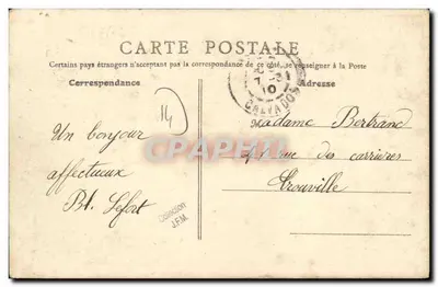 Isigny (Calvados) — Hotel de Ville (antigo Castelo do Século XVIII) — G. P. Paris — Verso