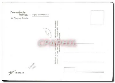 Isgigny-sur-Mer — Plac Gaulle'a — Wydawnictwo LA CIGOGNE, Rouen — Rewers