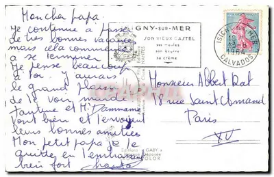 Isigny-sur-Mer — widok panoramiczny — Wydawnictwo Gaby, Nantes — Rewers
