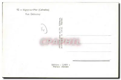 Ulica Delaunay — Isigny-sur-Mer (Calvados) — Wydawnictwo Gaby, Nantes — Rewers