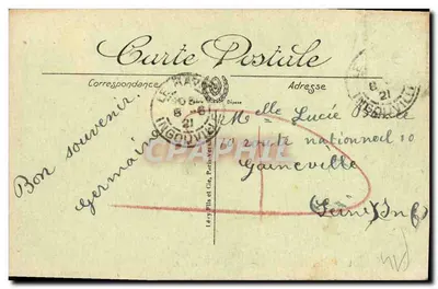 Honfleur — Quai Sainte-Catherine i Muzeum Normandzkie — LL — Rewers