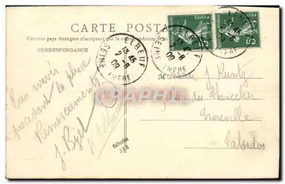 Honfleur — Plac Quarantaine — B. F., PARYŻ — Rewers