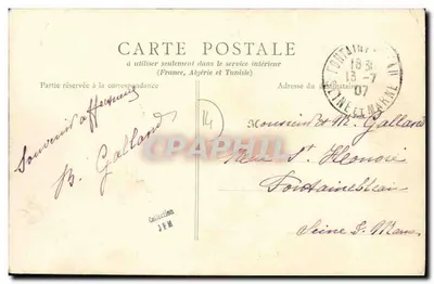 Honfleur — Quai de la Lieutenanc — B. F., Paryż — Rewers
