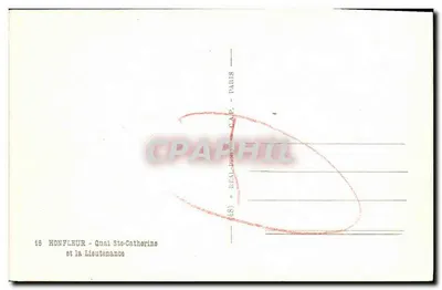 Honfleur — Quai Sainte-Catherine i La Lieutenante — Wydawca C.A.P. nr 18 — Rewers