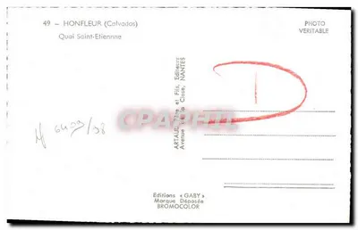 Honfleur — Quai Saint-Etienne — Wydawnictwo Gaby — Rewers