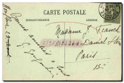 Honfleur — Stara kamienica z XV wieku — LL — Rewers