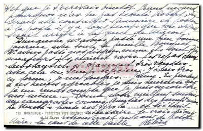 Panoramiczny widok Honfleur — Molo — nr 128 — Rewers