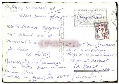 Honfleur — Lembrete — Greff & Cie, Fopbourg — Verso