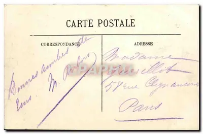 Langrune — Dzieci na plaży — Kolekcja 'A la Parisienne', Maison Roy — Rewers