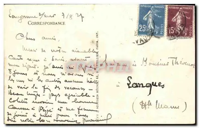 Langrune-sur-Mer — Rue de la Mer — LL — Rewers