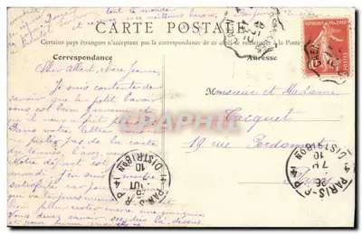 Langrune-sur-Mer (Calvados) — Vista da praia com grupo de pessoas — B.F. Paris n°40 — Verso