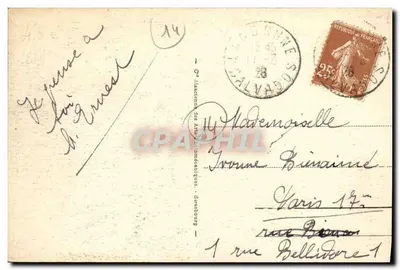 Langrune - Rue de l'Est — widok ulicy z domem i drzewem — wydawca nieznany, nr 10 — Rewers