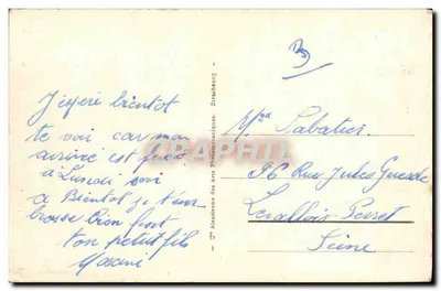 Langrune — Kąt plaży widziany z Wielkiego Hotelu — 11, wydawca A. L. P. (A. Léon P. ?) lub A. Léon P. (A. Léon P. ?) — nr 11 — Rewers
