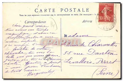 Langrune-sur-Mer — plaża po stronie zachodniej — wydawnictwo Vve Madelaine Buratilis — Rewers