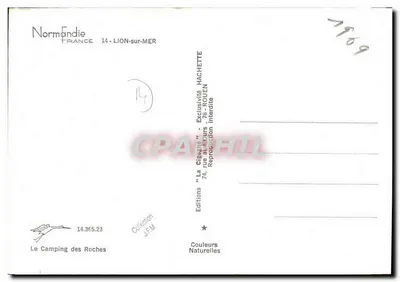 Camping 'La Cigogne' — Lion-sur-Mer — Wydawnictwo JFM — Rewers