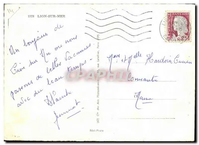 Lion-sur-Mer — Herinnering aan Lion-sur-Mer — Cie des Arts Photomécaniques, Paris — Achterkant