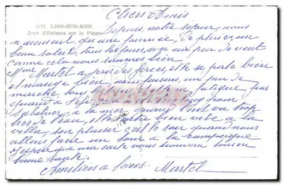 Lion-sur-Mer — Gry Dzieci na Plażach — Cap — Rewers