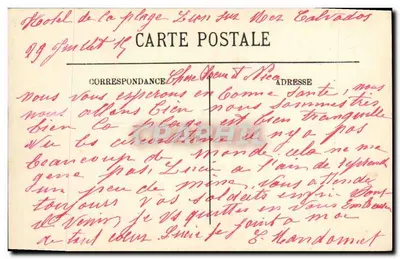 Lion-sur-Mer — Hotel de la Plage du Calvados y Casino — LL. — Reverso
