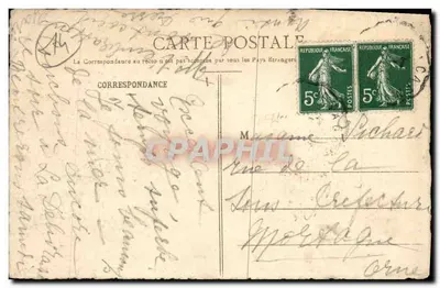 Castillo de Lion-sur-Mer — distrito de Caen (Calvados) — Colección E. Pasquia, fotógrafo-editor en Lognes, N° 466 — Reverso