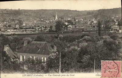 LIVAROT (Calvados) — Vista Geral tirada do Livet — Editor: N.P. BORGEAUX, n°11