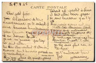 Bilhete postal antigo Livarot Vista Panorâmica — Verso