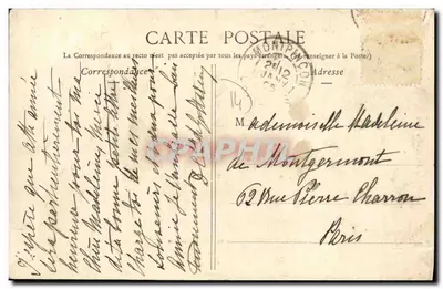 Bilhete postal antigo Livarot Velho Manoir de la Pipardiere — Verso