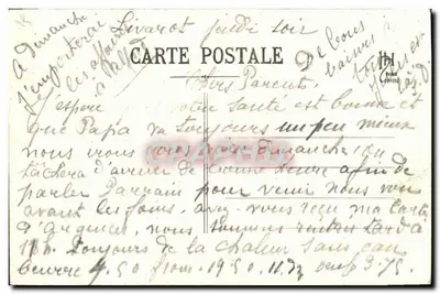 Souvenir de Livarot — dekoracyjna kartka pocztowa z fioletami — wydawca nie widoczny — Rewers