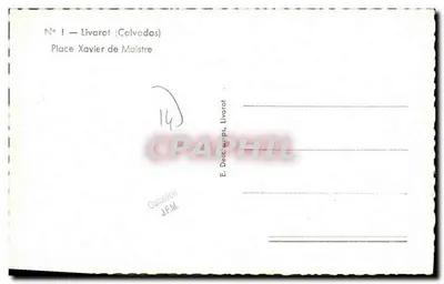 Place Xavier de Maistre — Livarot (Calvados) — E. Decramps, Livarot — Rewers
