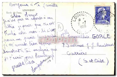 Margens da água — Louvigny — editor desconhecido — Verso