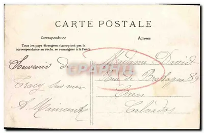 Il Castello di Magny e il Laghetto — La Normandia — Cartolina d'epoca 131 — Verso
